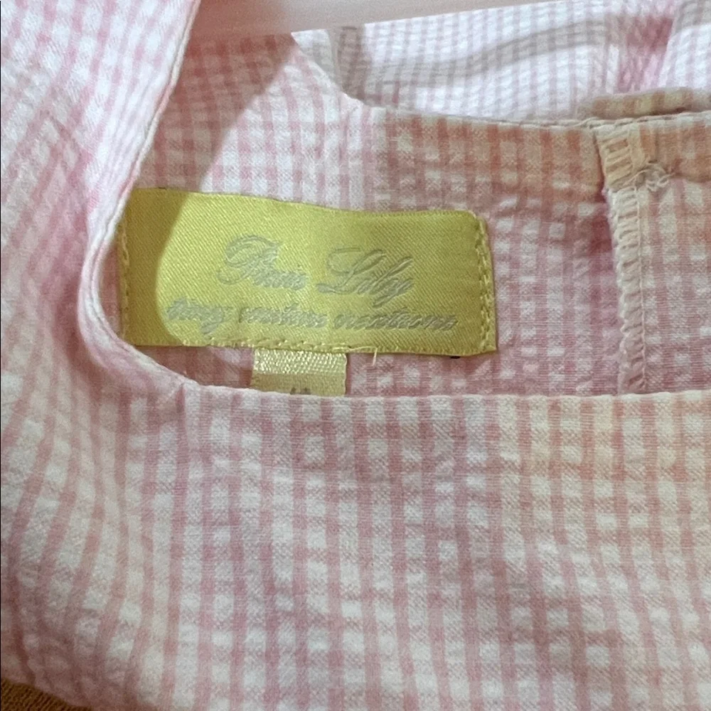 Pixie Lily pink/white dress with kite appliqué size 12M - Picture 4 of 6